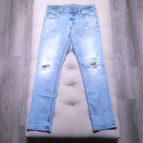 American Eagle Next Level AirFlex Distressed slim straight fit Mens 32 x 32 - Picture 1 of 11
